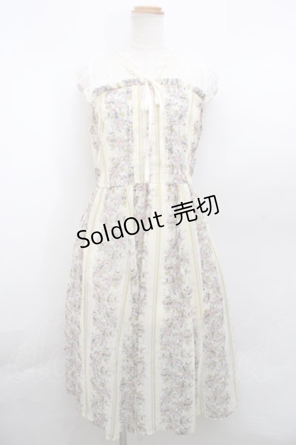 画像1: 【SALE】axes femme / フラワーパターンノースリワンピース M イエロー Y-23-12-17-143-AX-OP-SZ-ZT353 (1)