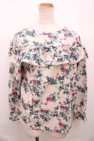 画像: axes femme / 花柄ボウタイブラウス M キナリ Y-23-12-22-044-AX-BL-SZ-ZT134