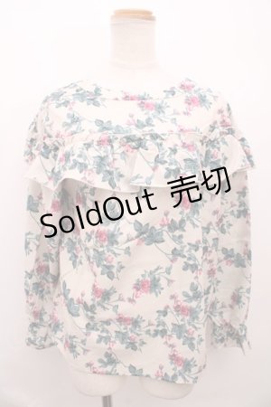画像: 【SALE】axes femme / 花柄ボウタイブラウス M キナリ Y-23-12-22-044-AX-BL-SZ-ZT134