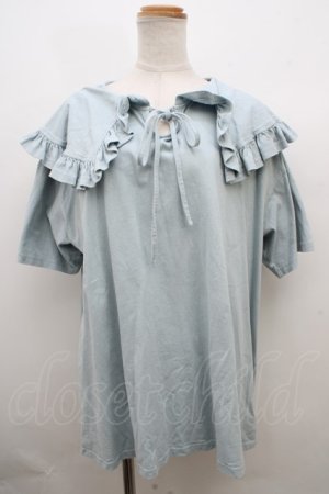 画像: merry jenny / フリルカラーカットトップス F ブルー Y-23-12-29-070-LO-TO-SZ-ZT416