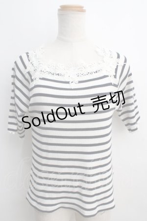 画像: 【SALE】axes femme / スクエアネックリブプルオーバー M  Y-24-01-08-052-AX-TO-SZ-ZT211