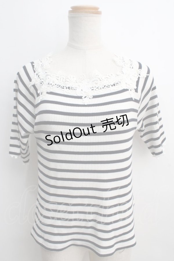 画像1: 【SALE】axes femme / スクエアネックリブプルオーバー M  Y-24-01-08-052-AX-TO-SZ-ZT211 (1)