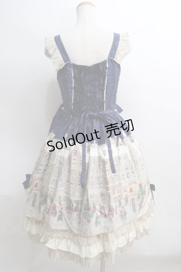 画像2: BABY,THE STARS SHINE BRIGHT / 星すむ今宵のトロイメライロングフリルジャンパースカート  紺 Y-24-01-11-086-BA-OP-SZ-ZY (2)