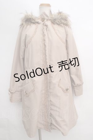 画像: axes femme / COATファーライナー付きコート  ベージュ Y-24-01-16-123-AX-CO-AS-ZT-C041