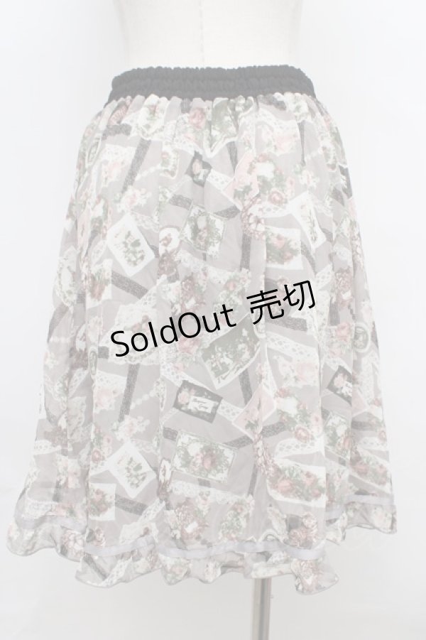 画像2: axes femme / レースコラージュ柄スカート   Y-24-01-31-175-AX-SK-WD-ZT133 (2)