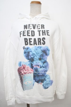 画像: MILKBOY / NEVER FEED BEAR HOODY M ホワイト×ブルー Y-24-02-04-143-MB-TO-SZ-ZY