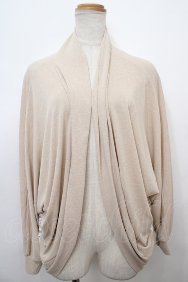 画像1: axes femme / バックレースゆったりカーデ F ベージュ Y-24-02-20-055-AX-TO-SZ-ZT161 (1)