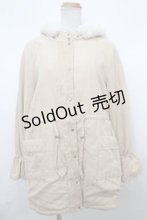 画像: 【SALE】axes femme / フード付ミドル丈モッズコート M ベージュ Y-24-02-20-130-AX-CO-SZ-ZT-C033