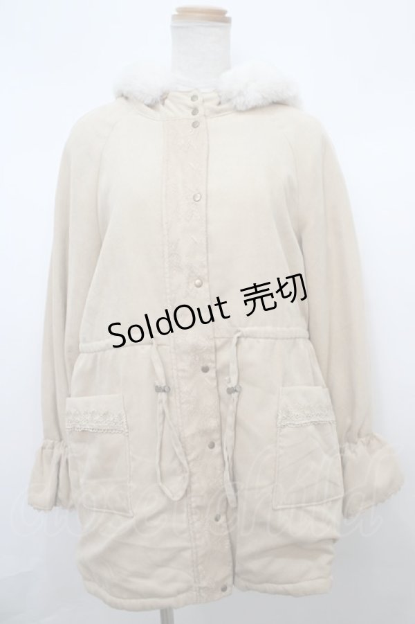 画像1: 【SALE】axes femme / フード付ミドル丈モッズコート M ベージュ Y-24-02-20-130-AX-CO-SZ-ZT-C033 (1)