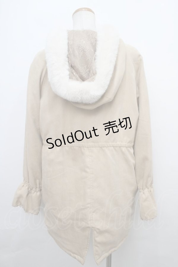 画像2: 【SALE】axes femme / フード付ミドル丈モッズコート M ベージュ Y-24-02-20-130-AX-CO-SZ-ZT-C033 (2)