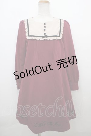 画像: 【SALE】Amavel / フロッキーワンピース  ワイン Y-24-02-22-111-CA-OP-AS-ZT351