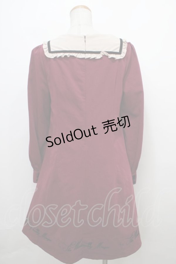 画像2: 【SALE】Amavel / フロッキーワンピース  ワイン Y-24-02-22-111-CA-OP-AS-ZT351 (2)