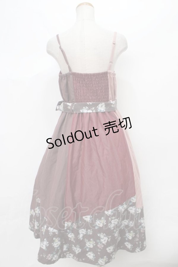 画像2: 【SALE】axes femme / パッチワークワンピース M アカ Y-24-02-28-048-AX-OP-SZ-ZT252 (2)