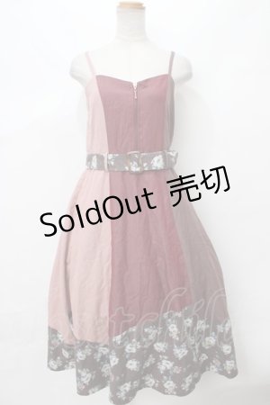 画像: 【SALE】axes femme / パッチワークワンピース M アカ Y-24-02-28-048-AX-OP-SZ-ZT252