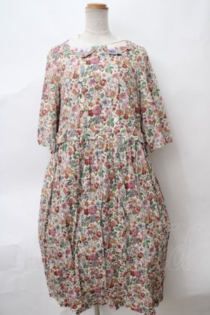 画像: Jane Marple Dans Le Saｌon / Heirloom Flower embroideryカラードレス M アイボリー Y-24-03-03-107-JM-OP-SZ-ZY