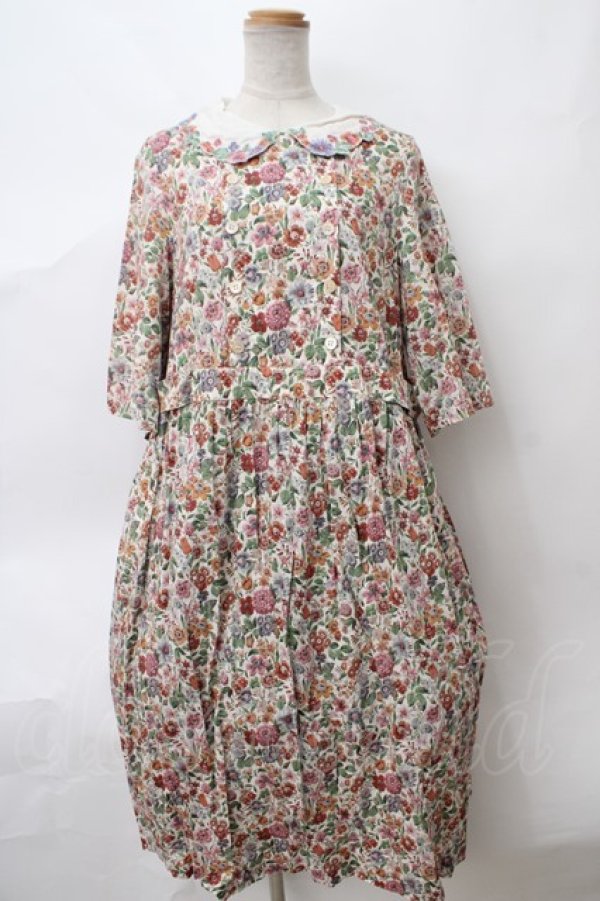 画像1: Jane Marple Dans Le Saｌon / Heirloom Flower embroideryカラードレス M アイボリー Y-24-03-03-107-JM-OP-SZ-ZY (1)