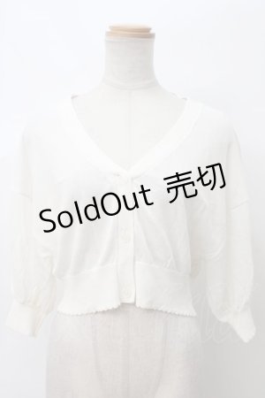 画像: F＆A / レーシーカット釦ドルマンニットカーディガン F アイボリー Y-24-03-10-048-CA-TO-SZ-ZI