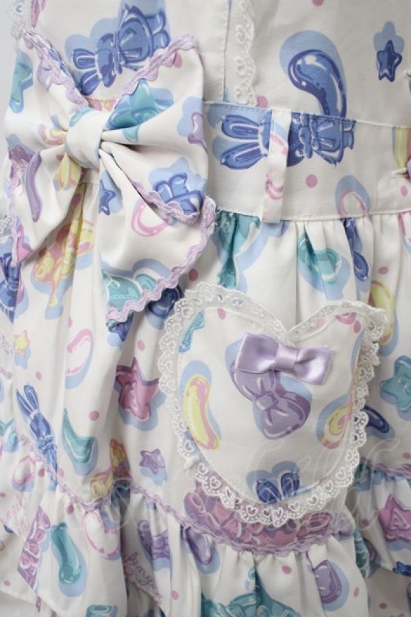 画像4: Angelic Pretty / Jelly Candy Toysハートサロペット  シロ Y-24-03-12-099-AP-OP-SZ-ZY (4)