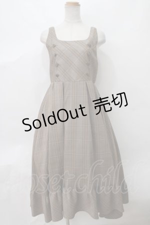 画像: axes femme / W釦フィッシュテールジャンパースカート M ブラウン Y-24-03-12-118-AX-OP-SZ-ZT195