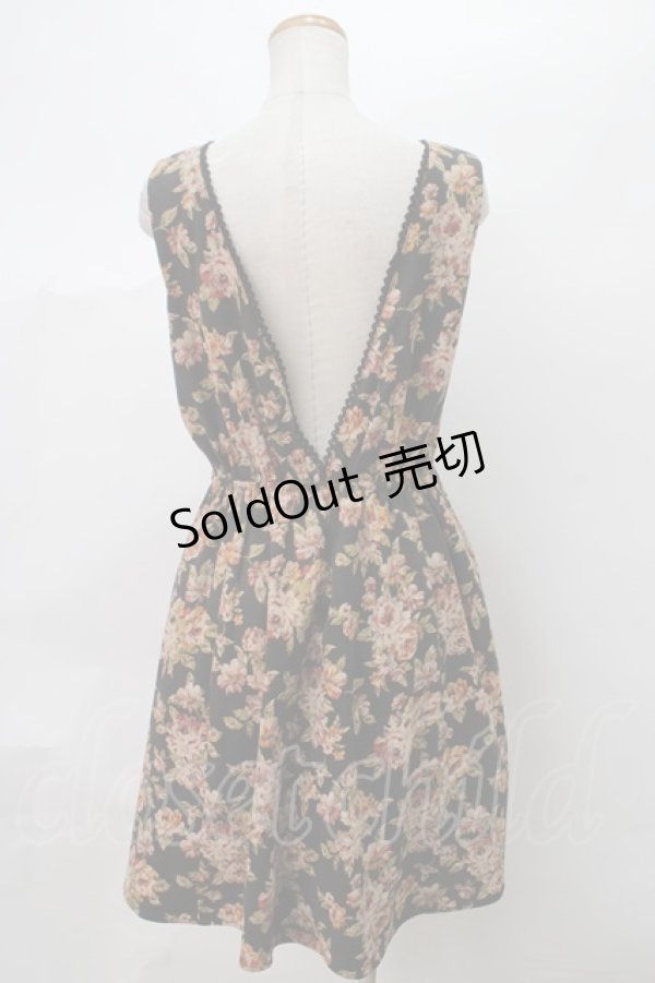 画像2: 【SALE】axes femme / ベルト付き花柄ジャンドレ M 黒 Y-24-03-12-125-AX-OP-SZ-ZT328 (2)