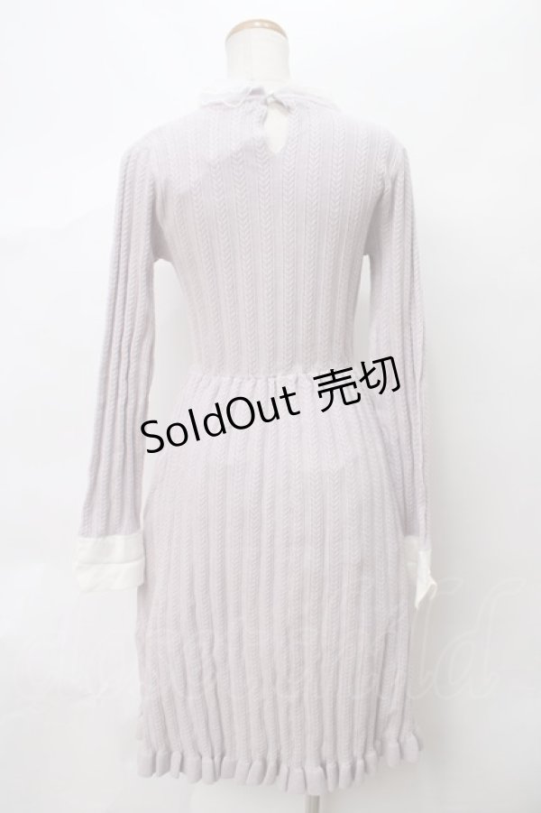 画像2: axes femme POETIQUE / 付け襟ニットワンピース M ピンク Y-24-03-13-098-AX-OP-SZ-ZI (2)