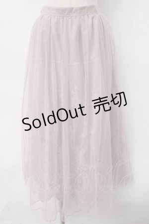 画像: axes femme / レーシーチュールスカート M ピンク Y-24-03-15-134-AX-SK-SZ-ZT185