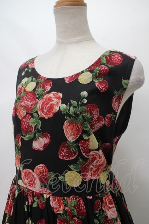 Jane Marple / Strawberry palaceのバックリボンドレス M ブラック Y 