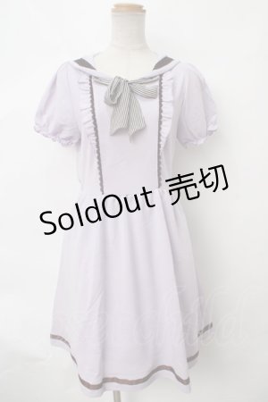 画像: axes femme POETIQUE / セーラー襟カットチュニック M ラベンダー Y-24-04-01-137-AX-OP-SZ-ZT111