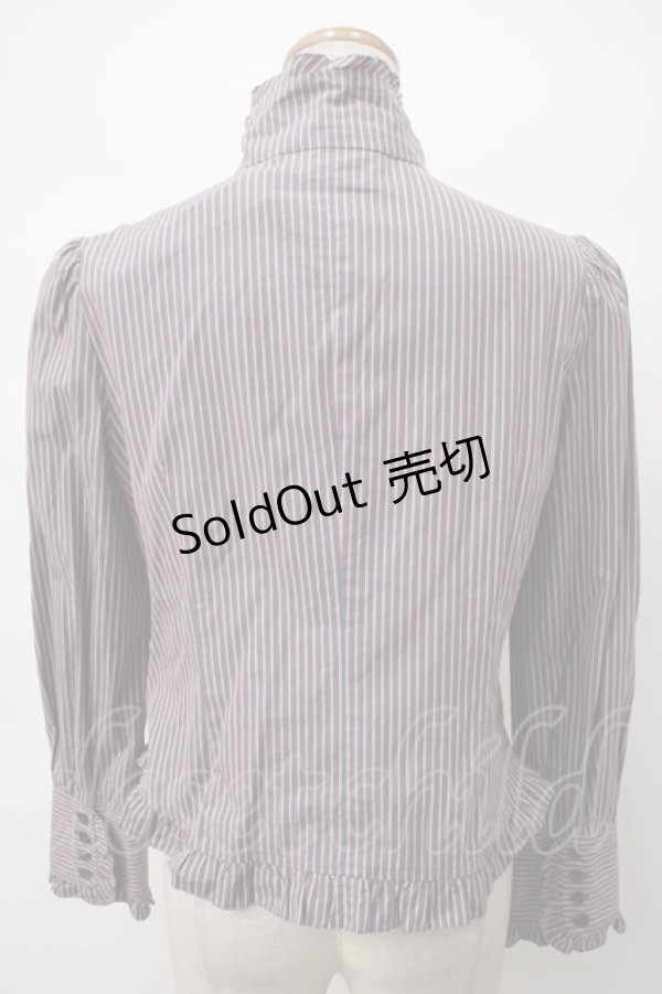 画像2: 【SALE】Jane Marple Dans Le Saｌon / レジメンブラウス  グレー Y-24-04-07-054-JM-BL-AS-ZT256 (2)