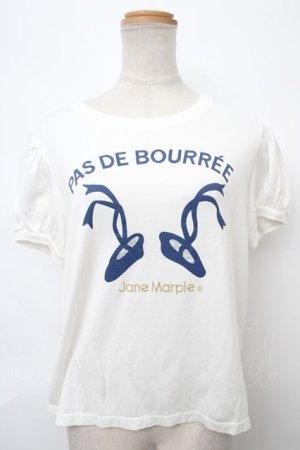 画像: Jane Marple / Pas de bourree Tシャツ M 白 Y-24-04-13-056-JM-TS-SZ-ZY