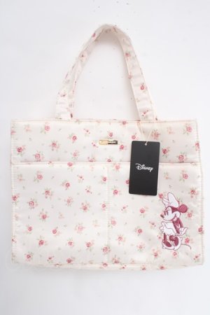 画像: Maison de FLEUR / Minnie Mouse/フラワープリントトートバッグ F ピンク Y-24-05-01-049-LO-BG-SZ-ZT-K012