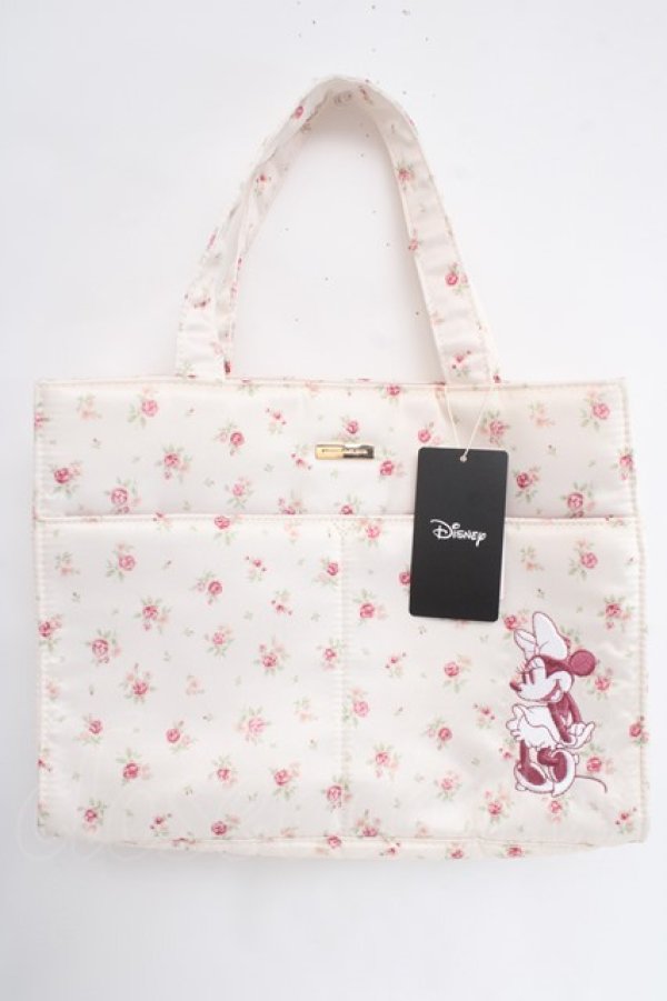画像1: Maison de FLEUR / Minnie Mouse/フラワープリントトートバッグ F ピンク Y-24-05-01-049-LO-BG-SZ-ZT-K012 (1)