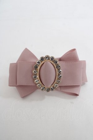 画像: Maison de FLEUR / ビジューバックルリボンバレッタセット F ピンク Y-24-05-01-064-LO-ZA-SZ-ZY