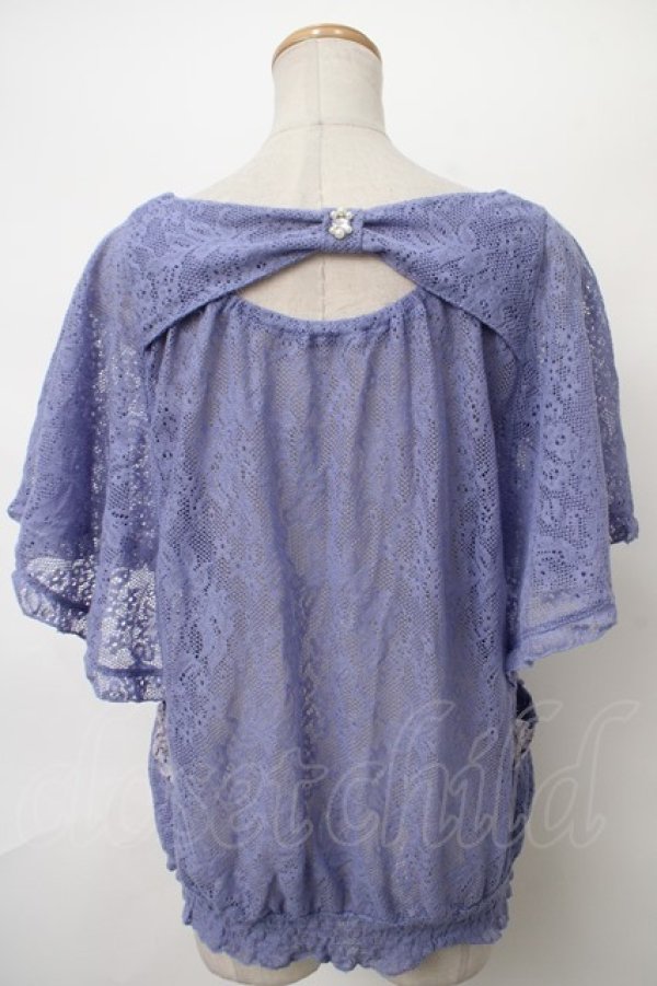 画像2: axes femme / バックリボン透かしトップス M パープル Y-24-05-01-103-AX-TO-SZ-ZT210 (2)