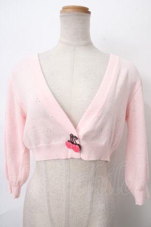 画像: MILK / チェリーフロートカーディガン  ベビーピンク Y-24-05-01-122-ML-TO-SZ-ZT222