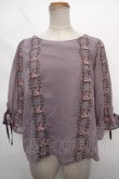 画像1: an another angelus / 壁紙ローズ刺繍プルオーバーブラウス F ラベンダー Y-24-05-10-073-CA-BL-SZ-ZT256 (1)