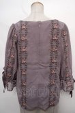 画像2: an another angelus / 壁紙ローズ刺繍プルオーバーブラウス F ラベンダー Y-24-05-10-073-CA-BL-SZ-ZT256 (2)