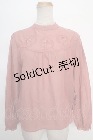 画像: 【SALE】an another angelus / バラ刺繍ブラウス F ピンク Y-24-05-18-042-CA-BL-SZ-ZT101