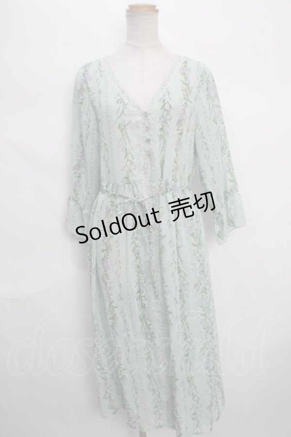 画像1: 【SALE】axes femme / 花柄シースルーロングカーディガン M ミント Y-24-05-20-126-AX-TO-SZ-ZT329 (1)
