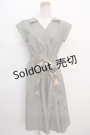 画像: axes femme / ラップ風シャツワンピース M グリーン Y-24-06-08-165-AX-OP-SZ-ZT008