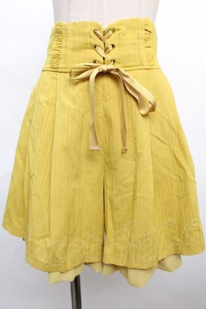 画像: axes femme POETIQUE / ハイウエストタックキュロット M イエロー Y-24-06-08-202-AX-PA-SZ-ZT376