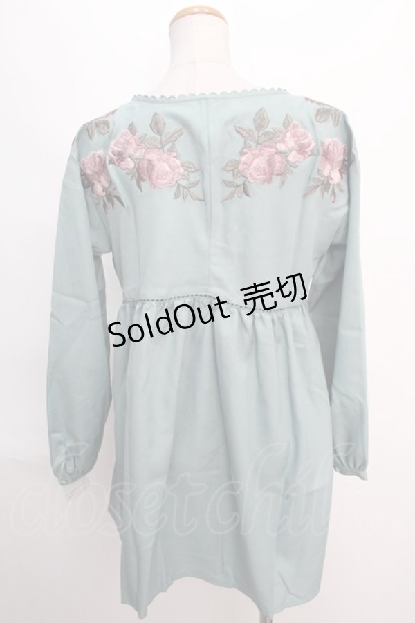 画像2: axes femme NOSTALGIE / 刺繍ブラウス M グリーン Y-24-06-11-063-AX-BL-SZ-ZT008 (2)