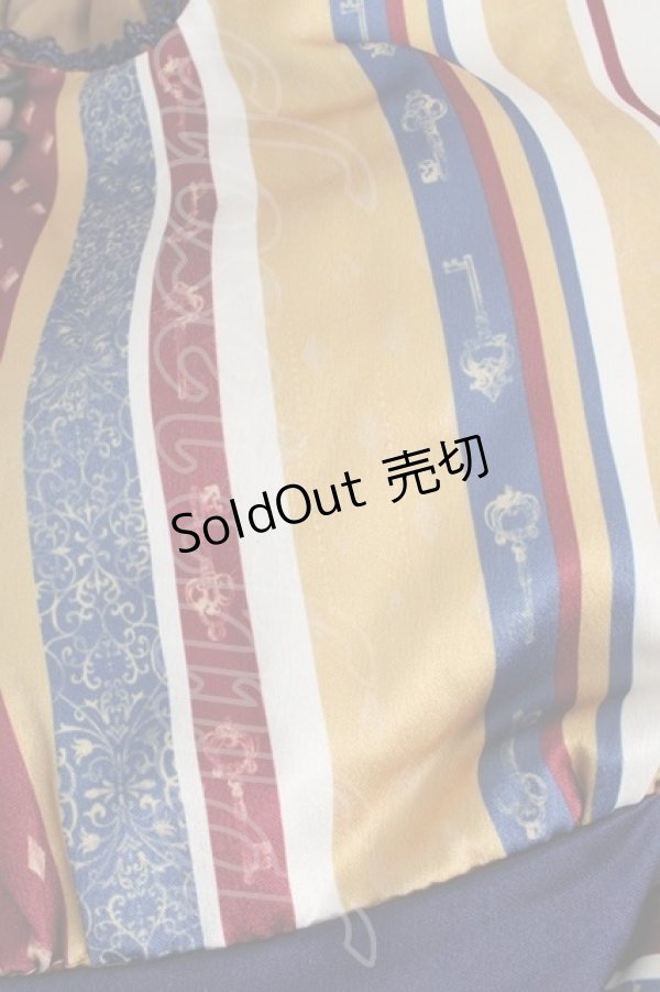 画像3: axes femme POETIQUE / モチーフストライプ柄ワンピース M からし Y-24-06-11-088-AX-OP-SZ-ZT313 (3)