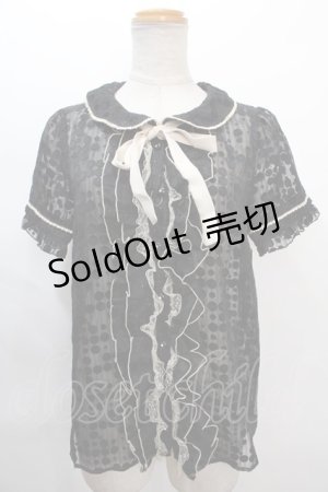 画像: axes femme / ドビージャガードブラウス M 黒 Y-24-06-22-068-AX-BL-SZ-ZT214