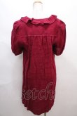 画像2: Franche Lippee / ねこボタンワンピース M ボルドー Y-24-06-22-137-LO-OP-SZ-ZT384 (2)