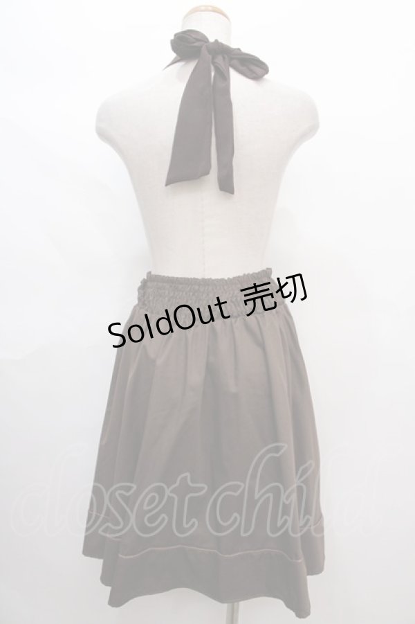 画像2: axes femme /ホルターサス付フレアスカート  ブラウン Y-24-06-22-143-AX-SK-AS-ZT021 (2)