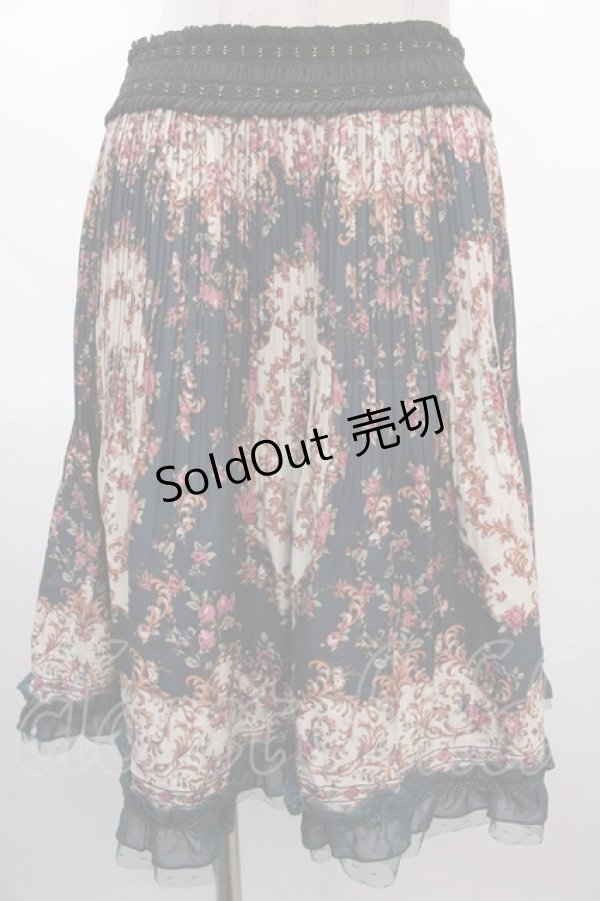 画像1: axes femme / ヴィンテージ花柄スカート M グリーン Y-24-06-22-149-AX-SK-SZ-ZT145 (1)