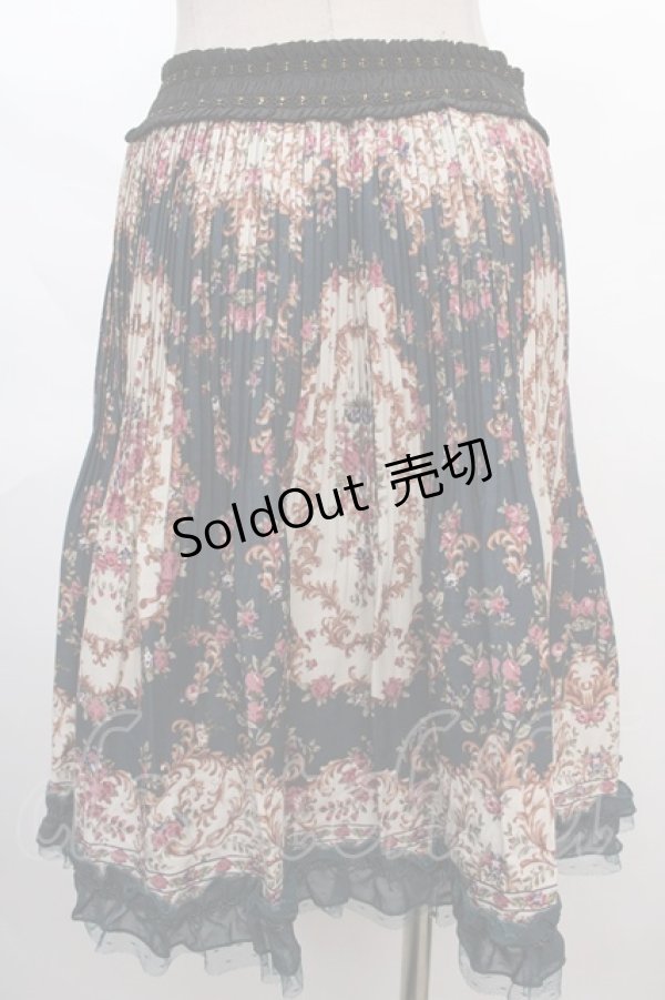 画像2: axes femme / ヴィンテージ花柄スカート M グリーン Y-24-06-22-149-AX-SK-SZ-ZT145 (2)