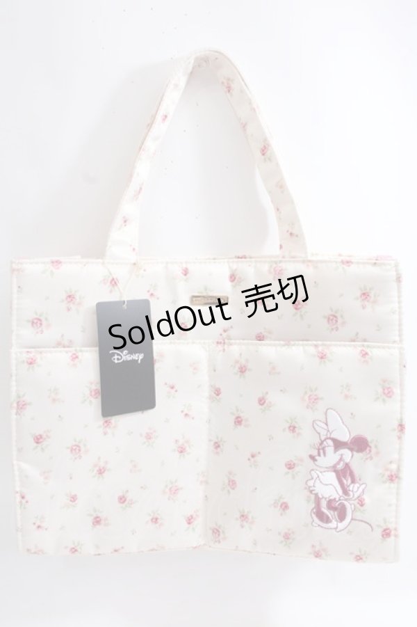 画像1: Maison de FLEUR / Minnie Mouse/フラワープリントトートバッグ F ピンク Y-24-06-27-063-LO-BG-SZ-ZT-K012 (1)