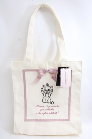 画像: Maison de FLEUR / Disney Marie/スクエアトートバッグ F ピンク Y-24-06-27-072-LO-BG-SZ-ZT-K012